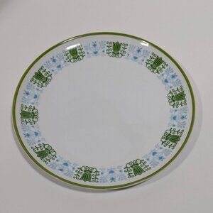 McRee Fine China Plate Green Blue Floral Design Vintage